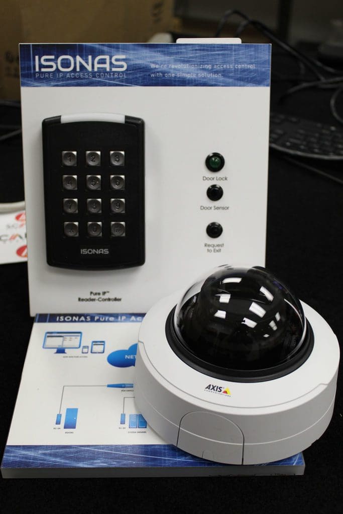 ISONAS keypad entry and Axis Security Camera display