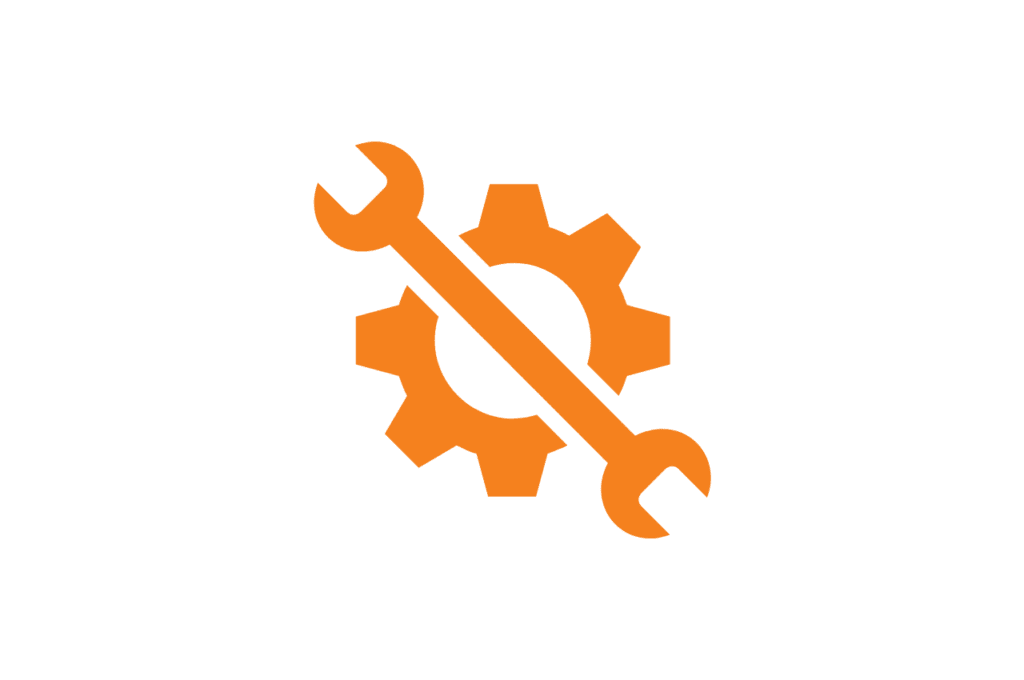 wrench and gear icon