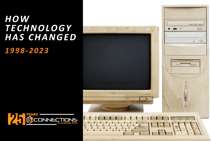 Black, White and Orange Logo and how Technology Has Changed in 25 Years