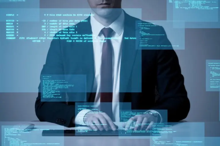 IT Professional monitoring cyber activity