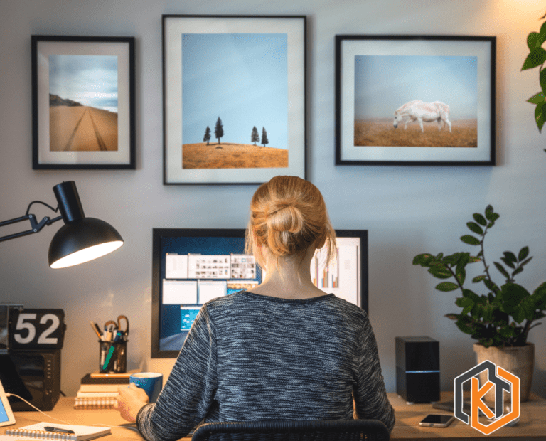 Remote Worker chatting with team on Microsoft Teams