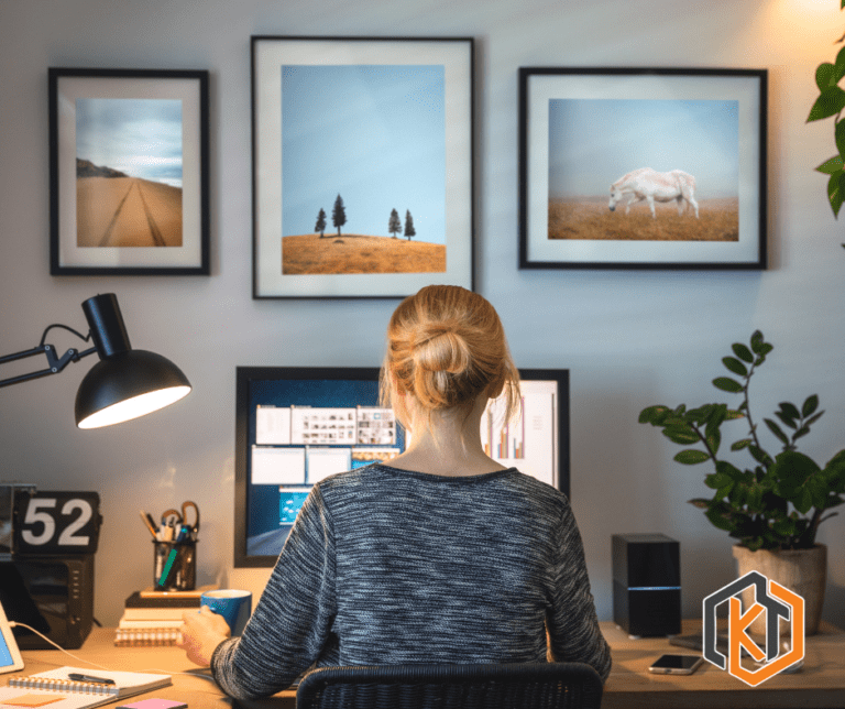 Remote Worker chatting with team on Microsoft Teams