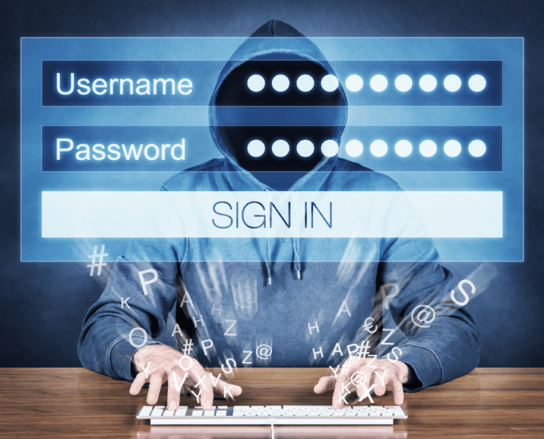 Person attempting to hack user password