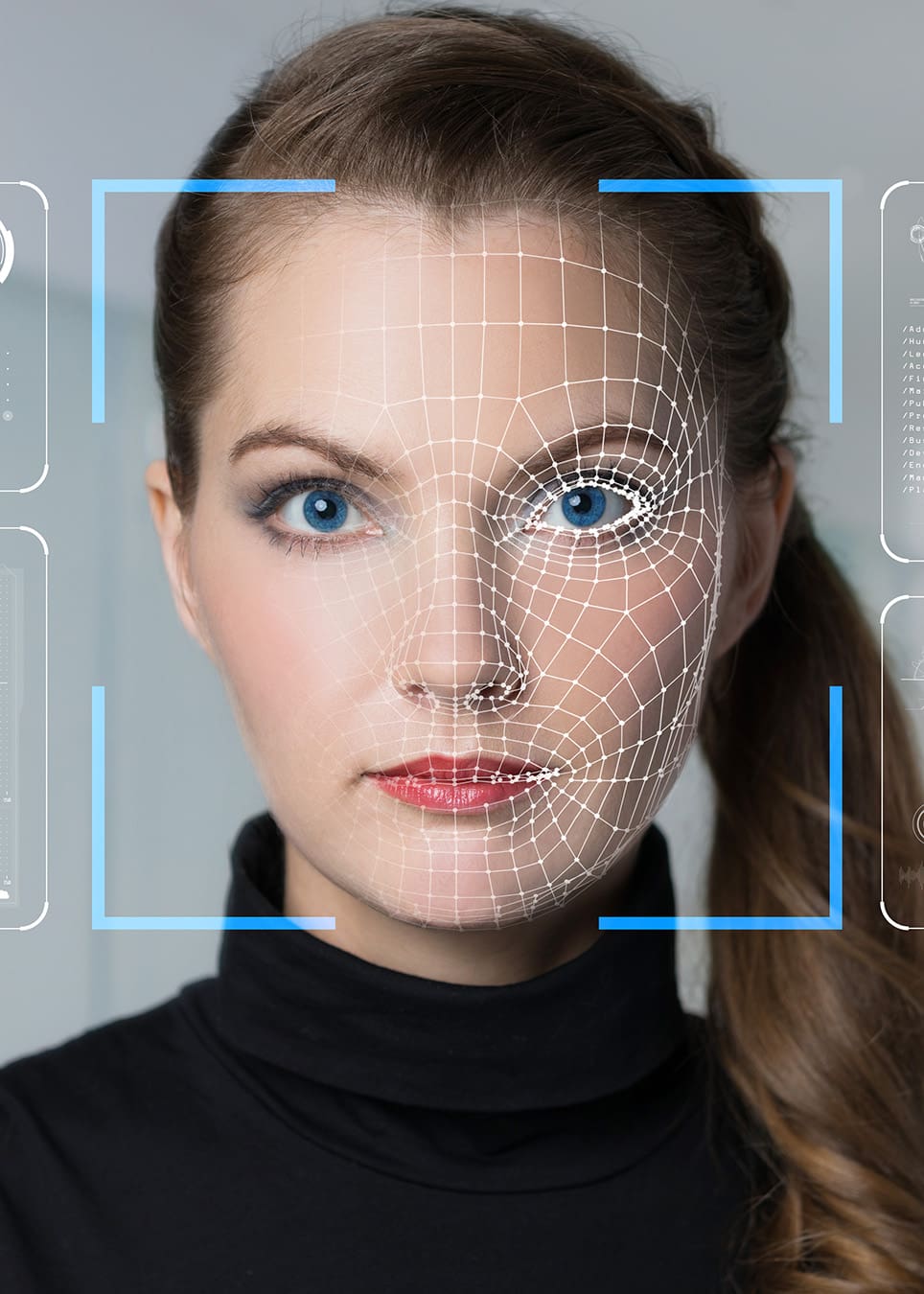 AI learning a woman's face to use in deepfakes.