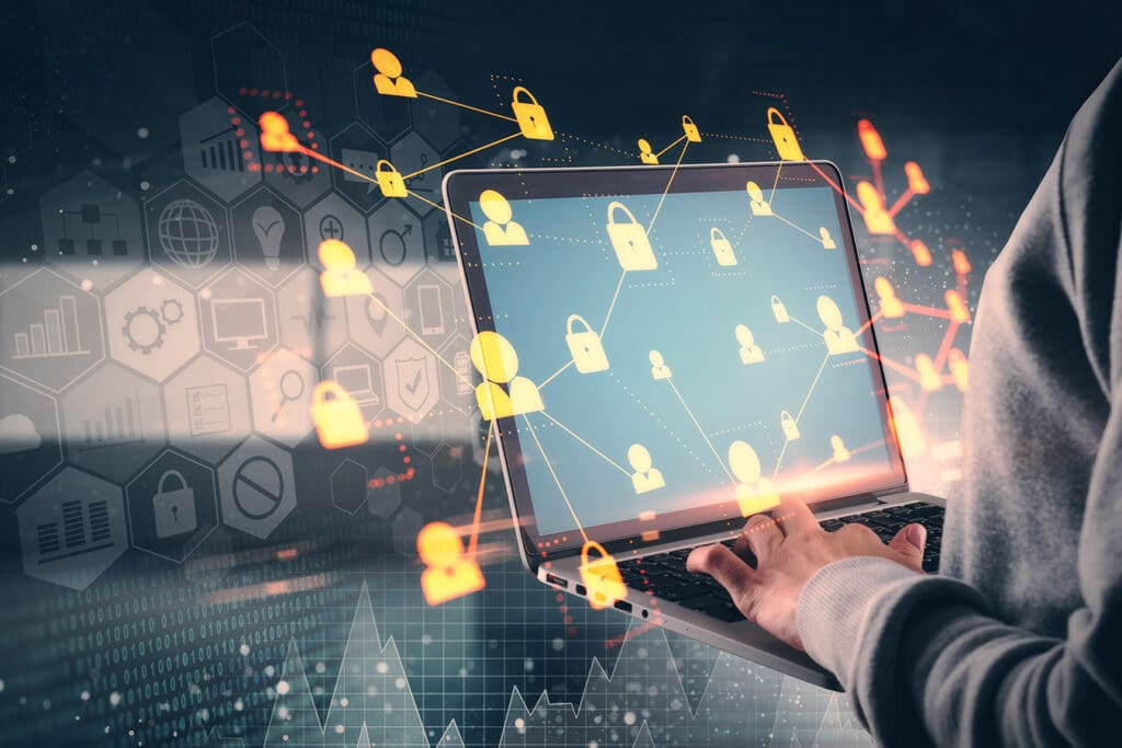 Business network Secured with enterprise VPN so employees can work remote and abroad