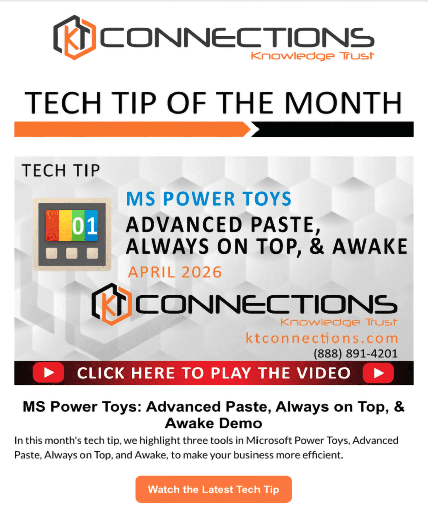 KT Connections April 2026 Newsletter Preview