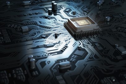Computer motherboard with CPU Computer motherboard with CPU