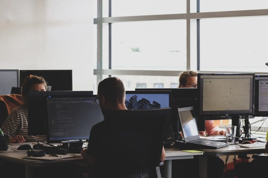 Group of Tech Specialists working in an office